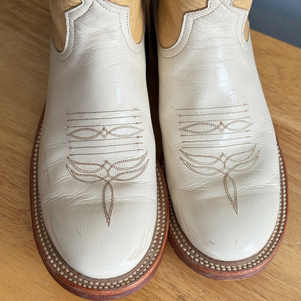 Vtg Logan Boot Co Cowboy Boots‎ Coastal Cowgirl Western Leather USA Women 6B - Picture 9 of 13